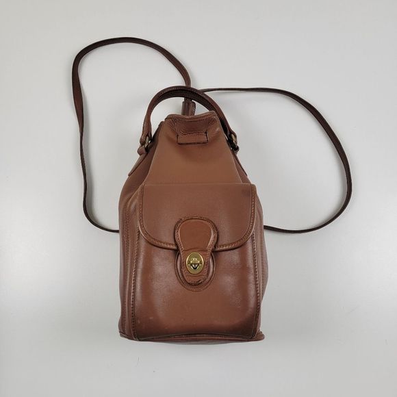 Coach Handbags - Vintage Coach Backpack Purse Brown Leather Shoulder Handbag No. 9992